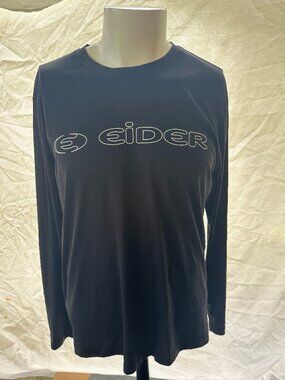 Eider Men's Black Polyester Long Sleeve Athletic Shirt XL